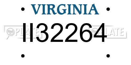 II32264 Virginia License Plate