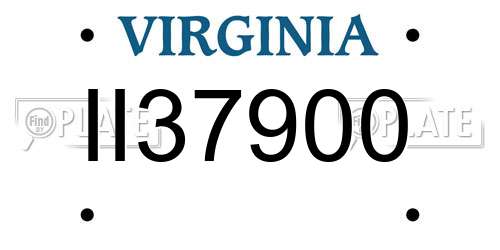 II37900 Virginia License Plate