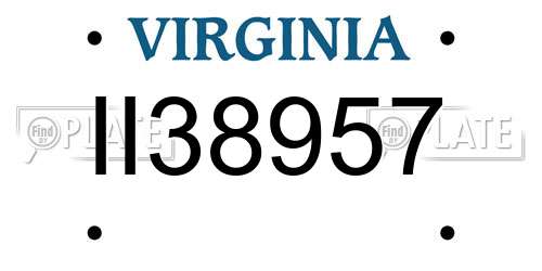 II38957 Virginia License Plate