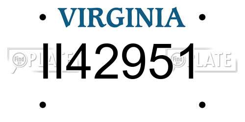 II42951 Virginia License Plate