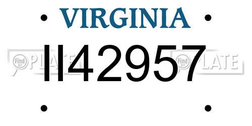 II42957 Virginia License Plate