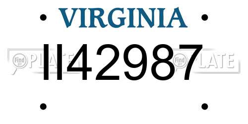 II42987 Virginia License Plate