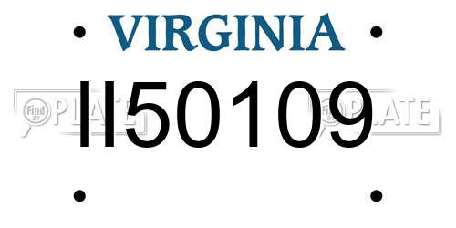 II50109 Virginia License Plate