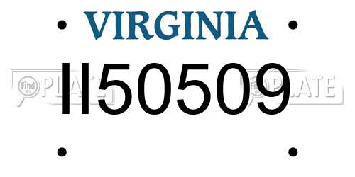 II50509 Virginia License Plate