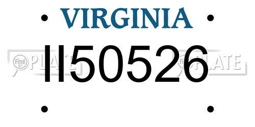 II50526 Virginia License Plate