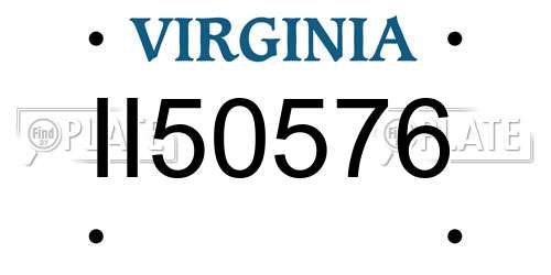 II50576 Virginia License Plate