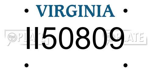 II50809 Virginia License Plate