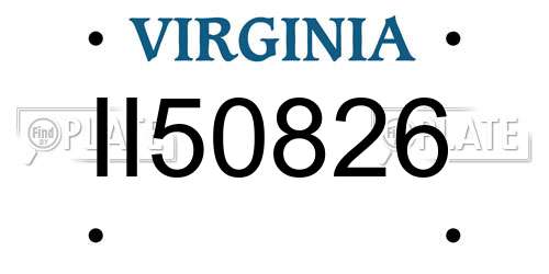 II50826 Virginia License Plate