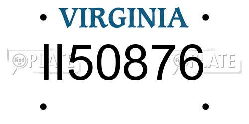II50876 Virginia License Plate