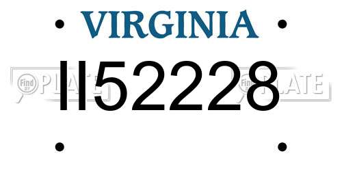 II52228 Virginia License Plate