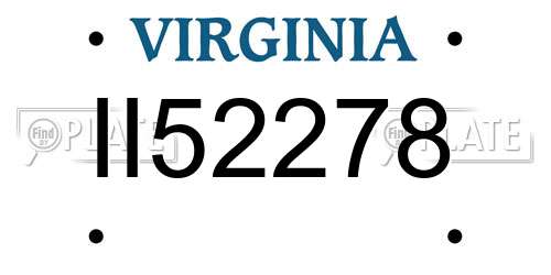 II52278 Virginia License Plate