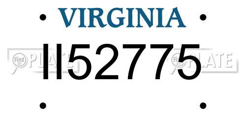 II52775 Virginia License Plate