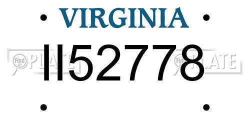 II52778 Virginia License Plate
