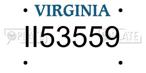 II53559 Virginia License Plate