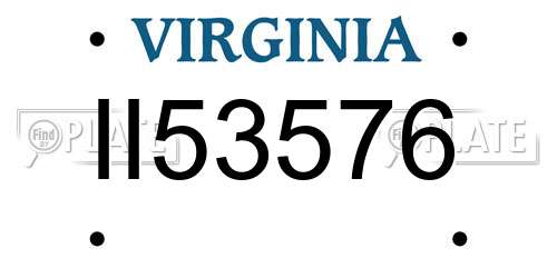II53576 Virginia License Plate