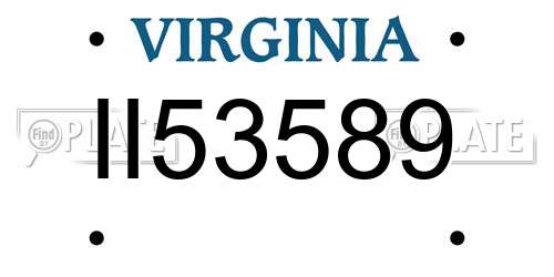 II53589 Virginia License Plate