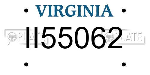 II55062 Virginia License Plate