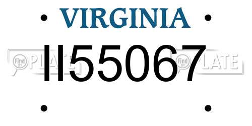 II55067 Virginia License Plate