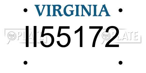 II55172 Virginia License Plate