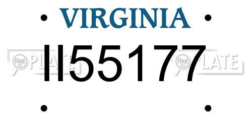 II55177 Virginia License Plate