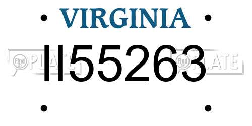 II55263 Virginia License Plate