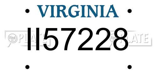 II57228 Virginia License Plate