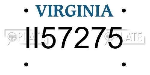 II57275 Virginia License Plate