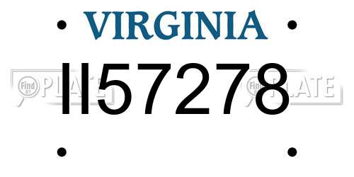 II57278 Virginia License Plate