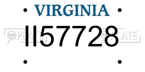 II57728 Virginia License Plate