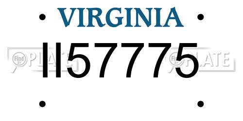 II57775 Virginia License Plate