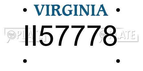 II57778 Virginia License Plate