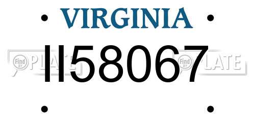 II58067 Virginia License Plate