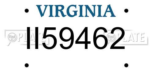 II59462 Virginia License Plate