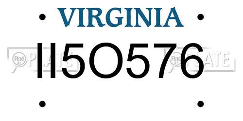 II5O576 Virginia License Plate