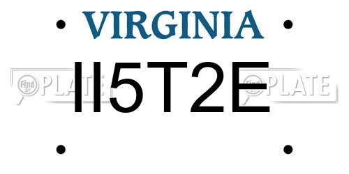 II5T2E Virginia License Plate