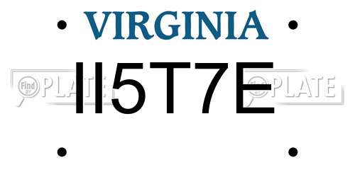 II5T7E Virginia License Plate