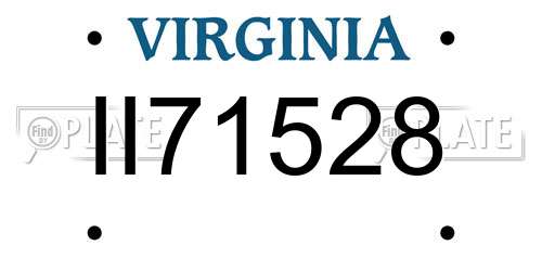 II71528 Virginia License Plate