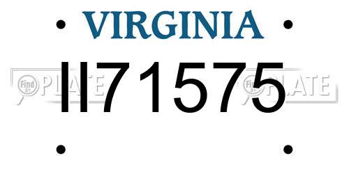 II71575 Virginia License Plate