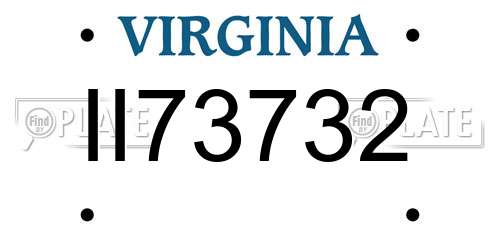 II73732 Virginia License Plate