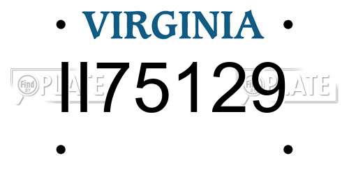 II75129 Virginia License Plate