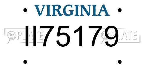 II75179 Virginia License Plate
