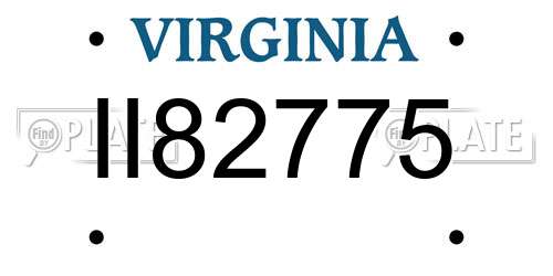 II82775 Virginia License Plate