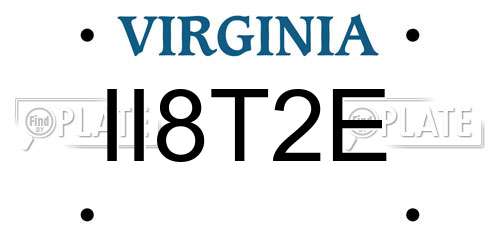II8T2E Virginia License Plate
