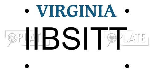 IIBSITT Virginia License Plate