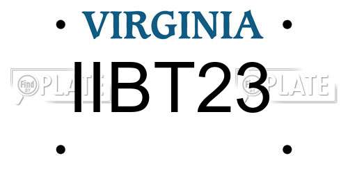IIBT23 Virginia License Plate