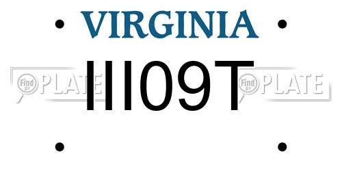 III09T Virginia License Plate