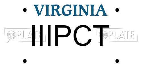 IIIPCT Virginia License Plate