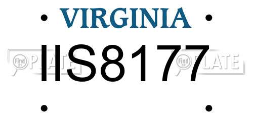 IIS8177 Virginia License Plate