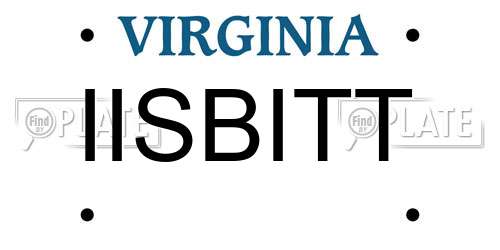 IISBITT Virginia License Plate
