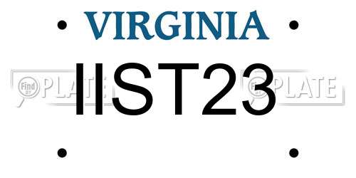 IIST23 Virginia License Plate